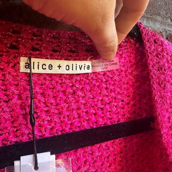 ALICE + OLIVIA Noella Pink Cardigan - Picture 8 of 10